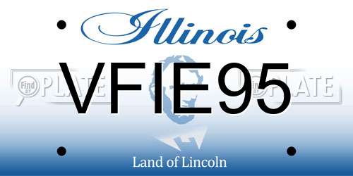 VFIE95 Illinois License Plate