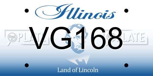 VG168 Illinois License Plate