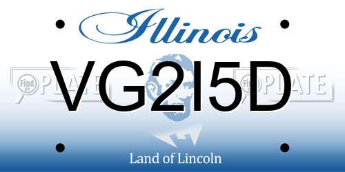 VG2I5D Illinois License Plate