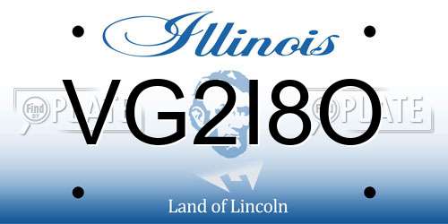 VG2I8O Illinois License Plate