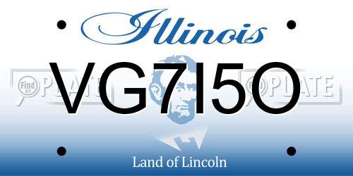 VG7I5O Illinois License Plate