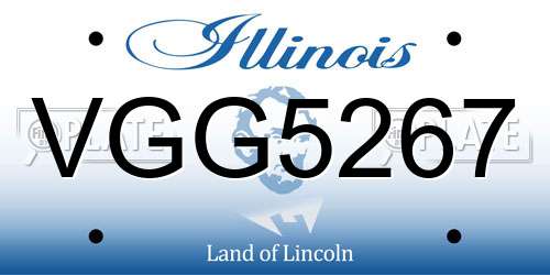 VGG5267 Illinois License Plate