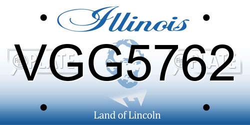 VGG5762 Illinois License Plate