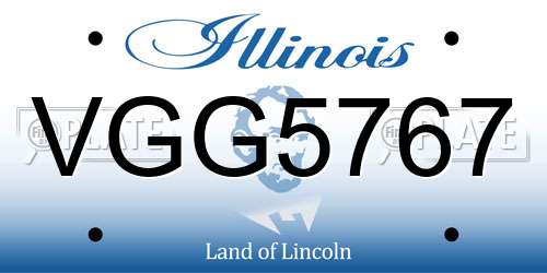 VGG5767 Illinois License Plate