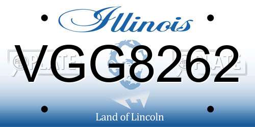 VGG8262 Illinois License Plate