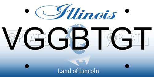 VGGBTGT Illinois License Plate