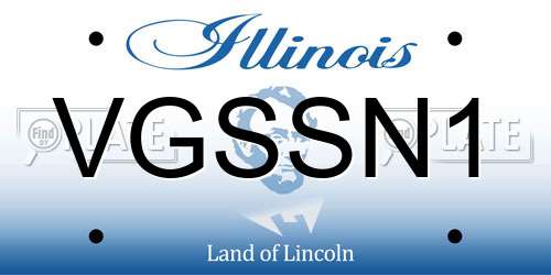 VGSSN1 Illinois License Plate