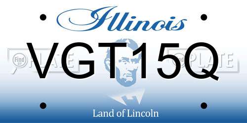 VGT15Q Illinois License Plate