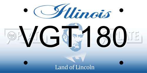 VGT180 Illinois License Plate