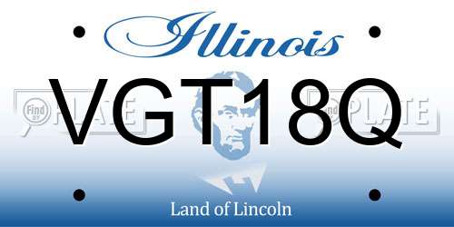 VGT18Q Illinois License Plate