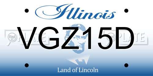 VGZ15D Illinois License Plate