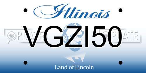 VGZI50 Illinois License Plate