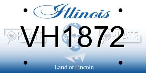 VH1872 Illinois License Plate