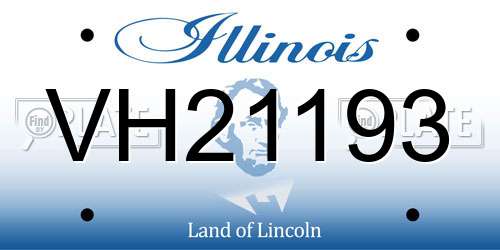 VH21193 Illinois License Plate
