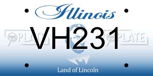 VH231 Illinois License Plate
