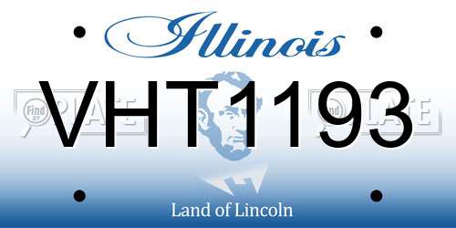 VHT1193 Illinois License Plate