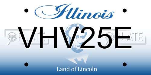 VHV25E Illinois License Plate