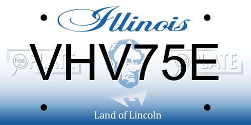 VHV75E Illinois License Plate