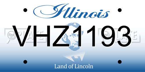 VHZ1193 Illinois License Plate