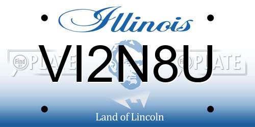 VI2N8U Illinois License Plate