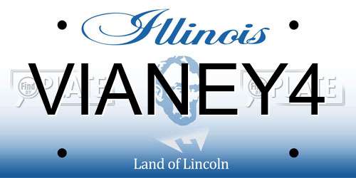 VIANEY4 Illinois License Plate