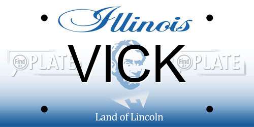 VICK Illinois License Plate