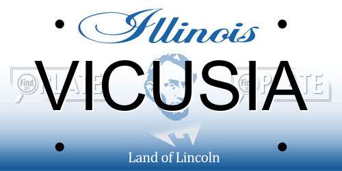 VICUSIA Illinois License Plate