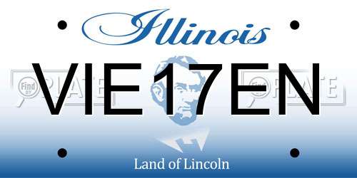 VIE17EN Illinois License Plate