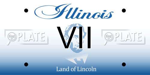 VII Illinois License Plate
