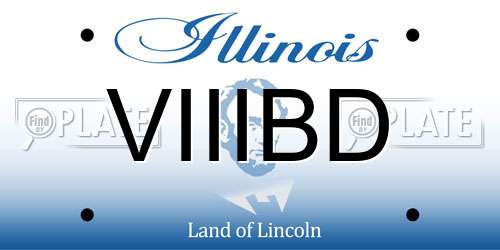 VIIIBD Illinois License Plate