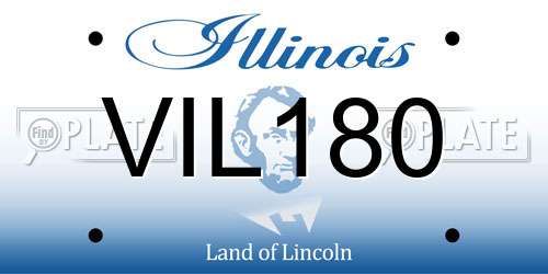 VIL180 Illinois License Plate