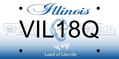 VIL18Q Illinois License Plate