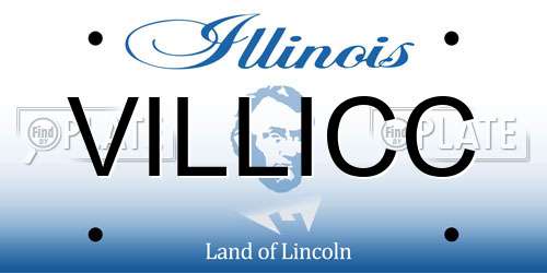 VILLICC Illinois License Plate