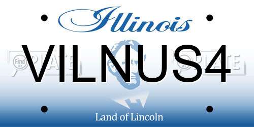 VILNUS4 Illinois License Plate