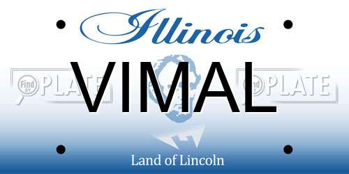 VIMAL Illinois License Plate