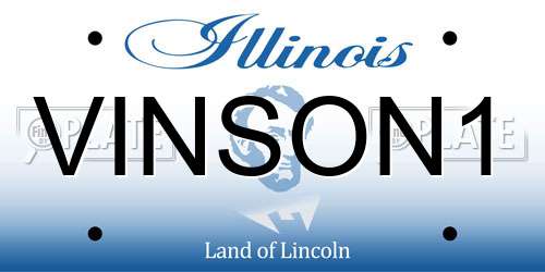 VINSON1 Illinois License Plate