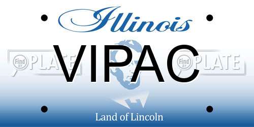 VIPAC Illinois License Plate