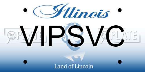 VIPSVC Illinois License Plate