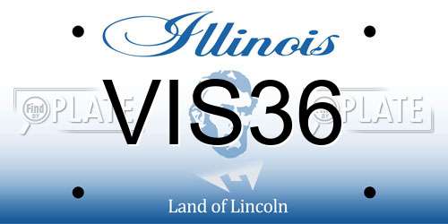 VIS36 Illinois License Plate
