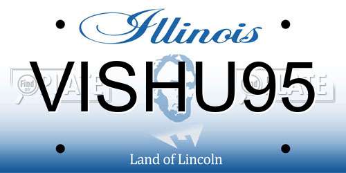 VISHU95 Illinois License Plate