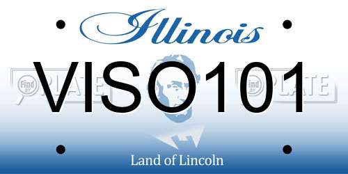 VISO101 Illinois License Plate