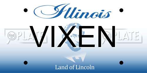 VIXEN Illinois License Plate