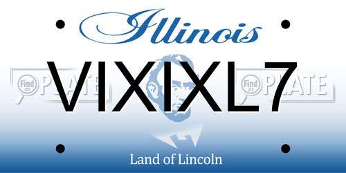 VIXIXL7 Illinois License Plate