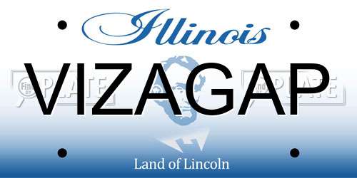 VIZAGAP Illinois License Plate