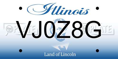 VJ0Z8G Illinois License Plate