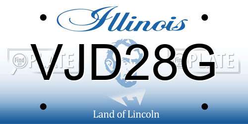 VJD28G Illinois License Plate