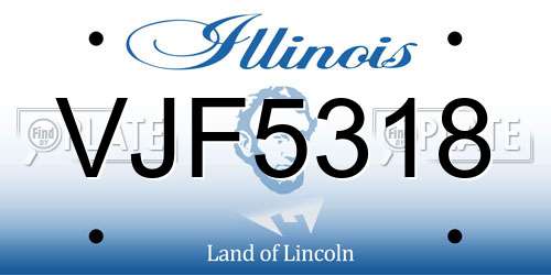 VJF5318 Illinois License Plate