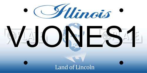 VJONES1 Illinois License Plate