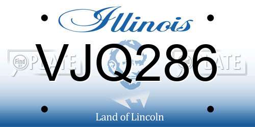 VJQ286 Illinois License Plate