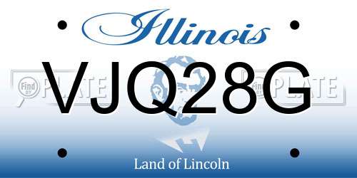 VJQ28G Illinois License Plate
